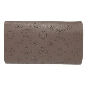 LOUIS VUITTON Long Wallet Purse M95968 leather Brown Two fold Monogram Mahina Portefeuille Amelia Women Used | AlmaBagz