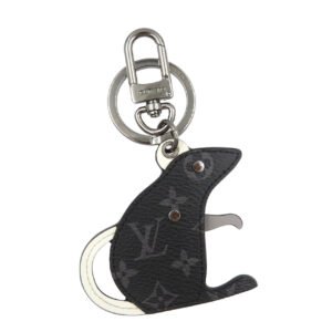 LOUIS VUITTON key ring M68835 Monogram Eclipse, Metal black Monogram Eclipse Portocre LV Rat | AlmaBagz