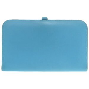 HERMES Long Wallet Purse Vaux Swift Blue gene Dogon GM | AlmaBagz