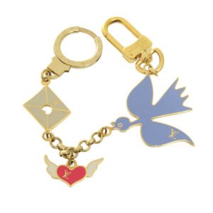 LOUIS VUITTON key ring M66262 metal gold Portocle Chaine Messager | AlmaBagz