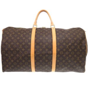 LOUIS VUITTON Boston Duffel bag M41422 Monogram canvas Brown Monogram Keepall 60 mens Used | AlmaBagz