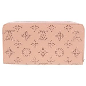 LOUIS VUITTON Long Wallet Purse M61868 Monogram Mahina rose jasmine Monogram Zippy wallet | AlmaBagz