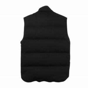 HERMES Down vest Cashmere, Nylon black Cashmere down vest 46 | AlmaBagz