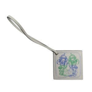 HERMES key ring Vaux Swift Blue royal Carenano BRIDES de GALA | AlmaBagz