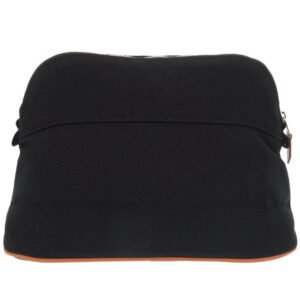 HERMES Pouch cotton black Bored pouch 25 MM Women Used | AlmaBagz