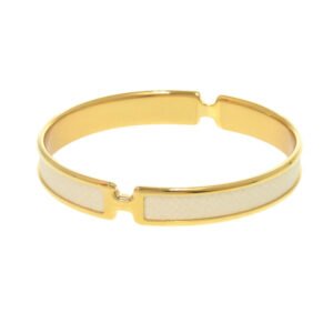 HERMES Bangle Epsom white Olympe Women T3 Used | AlmaBagz
