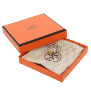 HERMES Earring metal yellow OlympePM | AlmaBagz