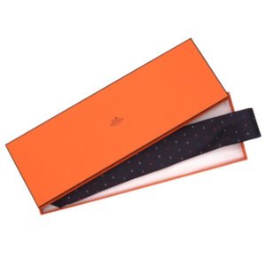 HERMES tie silk black H logo mens Used | AlmaBagz