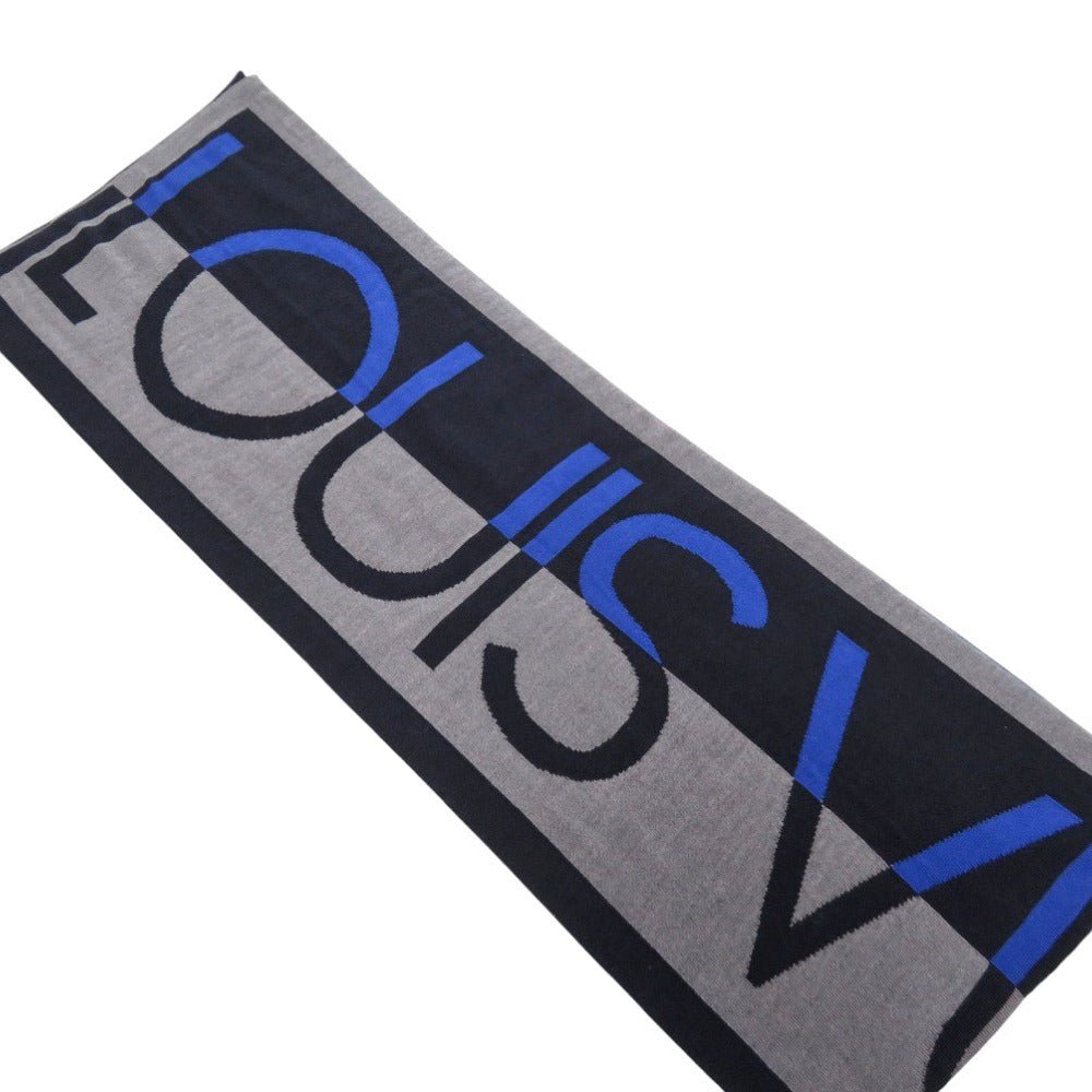 LOUIS VUITTON Scarf M71240 wool Navy Echarpe LV Horizon | AlmaBagz