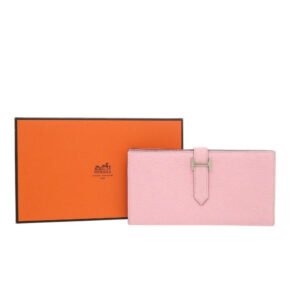 HERMES Long Wallet Purse Shave Rose cherry Beansufla | AlmaBagz
