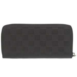 LOUIS VUITTON Long Wallet Purse N63548 Damier Anfini onyx Damier Zippy Wallet Vertical | AlmaBagz