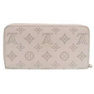 LOUIS VUITTON Long Wallet Purse M69821 Monogram Mahina beige Monogram Mahina Zippy wallet | AlmaBagz