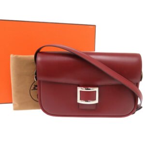 HERMES Shoulder Bag Box scarf Red Martine Women Used | AlmaBagz