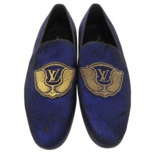LOUIS VUITTON Other shoes BM1108 Velor Navy 6.5 | AlmaBagz