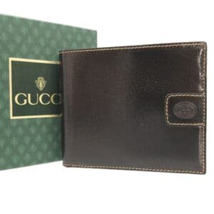 GUCCI Bifold Wallet leather black | AlmaBagz