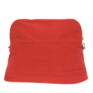 HERMES Pouch Satin Red Borid porch GM | AlmaBagz