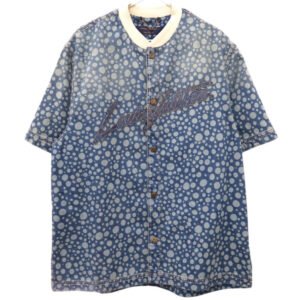 LOUIS VUITTON Short sleeve shirt RM232H YN4 HOS33W cotton Indigo L | AlmaBagz