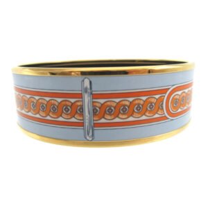 HERMES Bangle metal light blue bracelet Emilel GM unisex(Unisex) Used | AlmaBagz