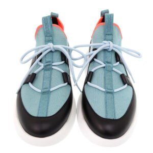 HERMES sneakers leather blue Duel 40 | AlmaBagz
