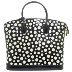 LOUIS VUITTON Handbag M91399 Vernis Noir Vernis LockitMM Dot Infinity Yayoi Kusama Collaboration | AlmaBagz
