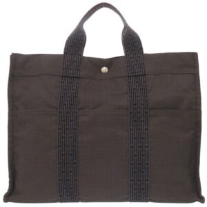 HERMES Tote Bag canvas gray Her Line Tote MM mens Used | AlmaBagz