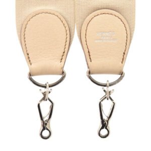 HERMES Shoulder strap Courchevel, canvas Beige type Evelyn Shoulder Strap Women Used | AlmaBagz