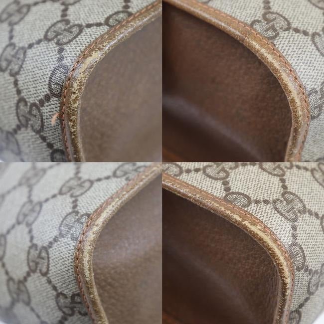 Gucci Accessory Collection Brown Guccissima Print XL Clutch w Red & Green Stripe | AlmaBagz - Image 3