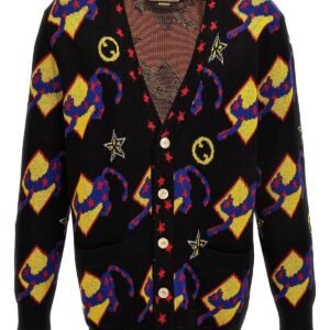 Gucci Men Patterned Jacquard Cardigan | AlmaBagz