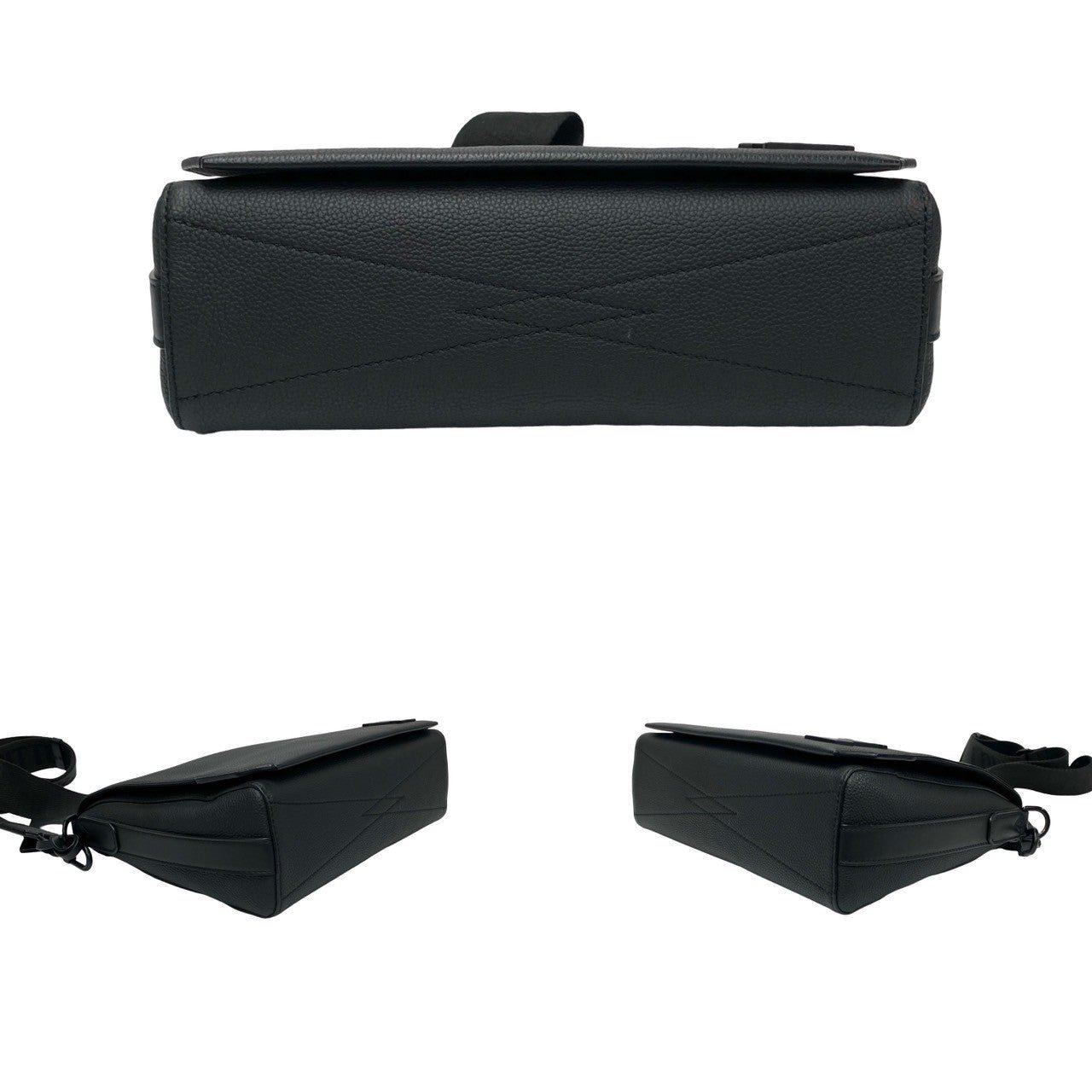 LOUIS VUITTON Shoulder Bag leather black LV Take Off Messenger | AlmaBagz - Image 6