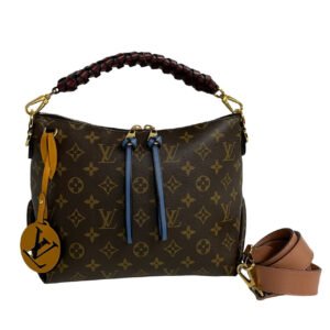 LOUIS VUITTON Handbag leather Brown Monogram Mini zipped hobo | AlmaBagz
