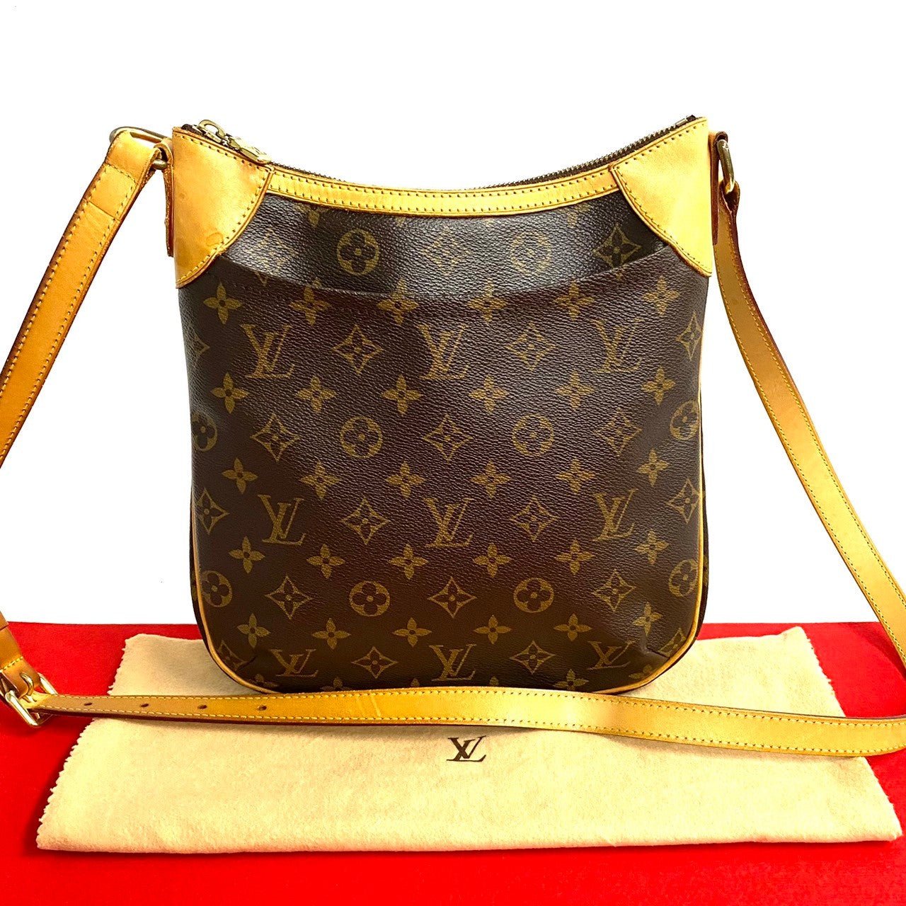 LOUIS VUITTON Shoulder Bag leather Brown Monogram Odeon PM | AlmaBagz - Image 10