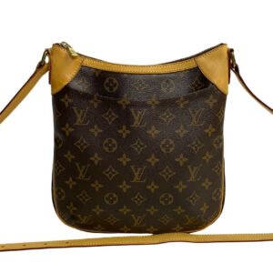 LOUIS VUITTON Shoulder Bag leather Brown Monogram Odeon PM | AlmaBagz