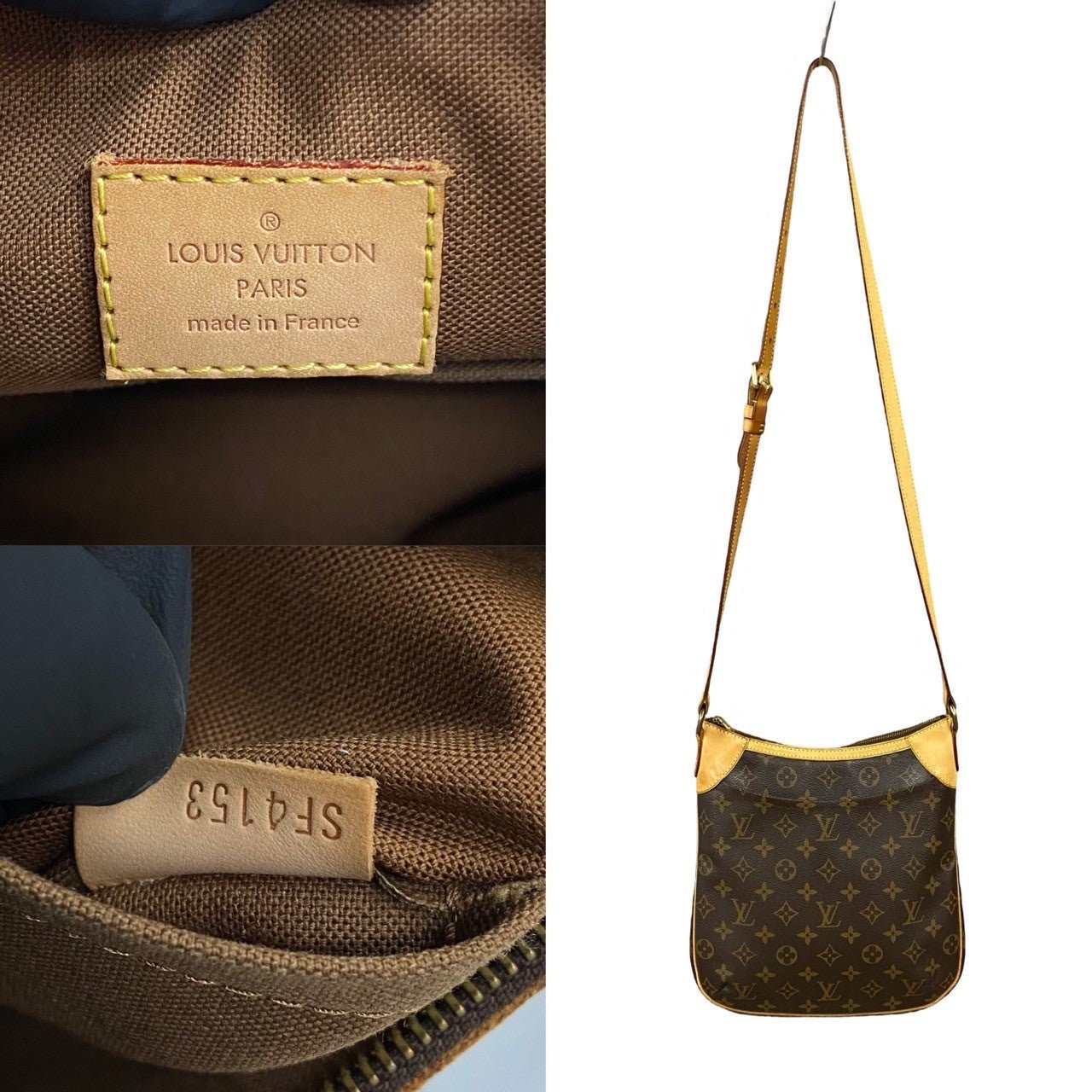 LOUIS VUITTON Shoulder Bag leather Brown Monogram Odeon PM | AlmaBagz - Image 3