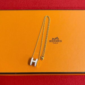 HERMES Necklace Gold Plated gold Pop ash H | AlmaBagz