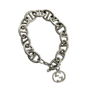 GUCCI bracelet metal Silver GG motif Anchor Chain Bracelet Women(Unisex) Used | AlmaBagz