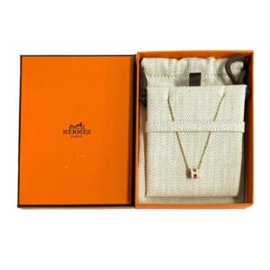 HERMES Necklace Gold Plated gold Mini Pop H Women Used | AlmaBagz