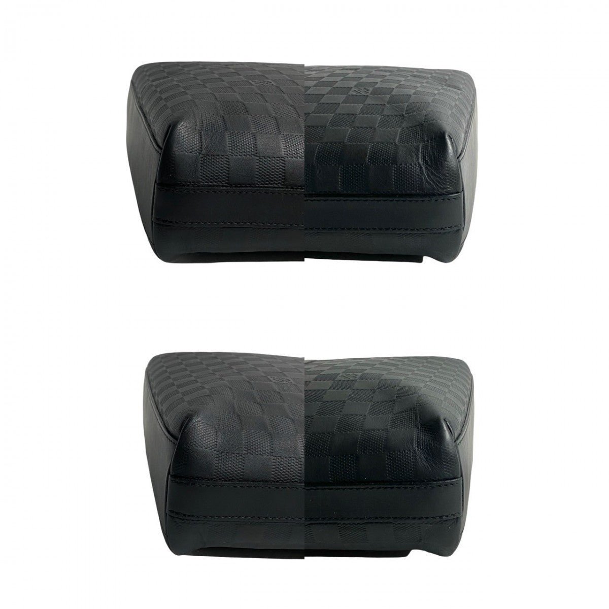 LOUIS VUITTON Shoulder Bag leather black Damier Anfini Calypso MM | AlmaBagz - Image 7