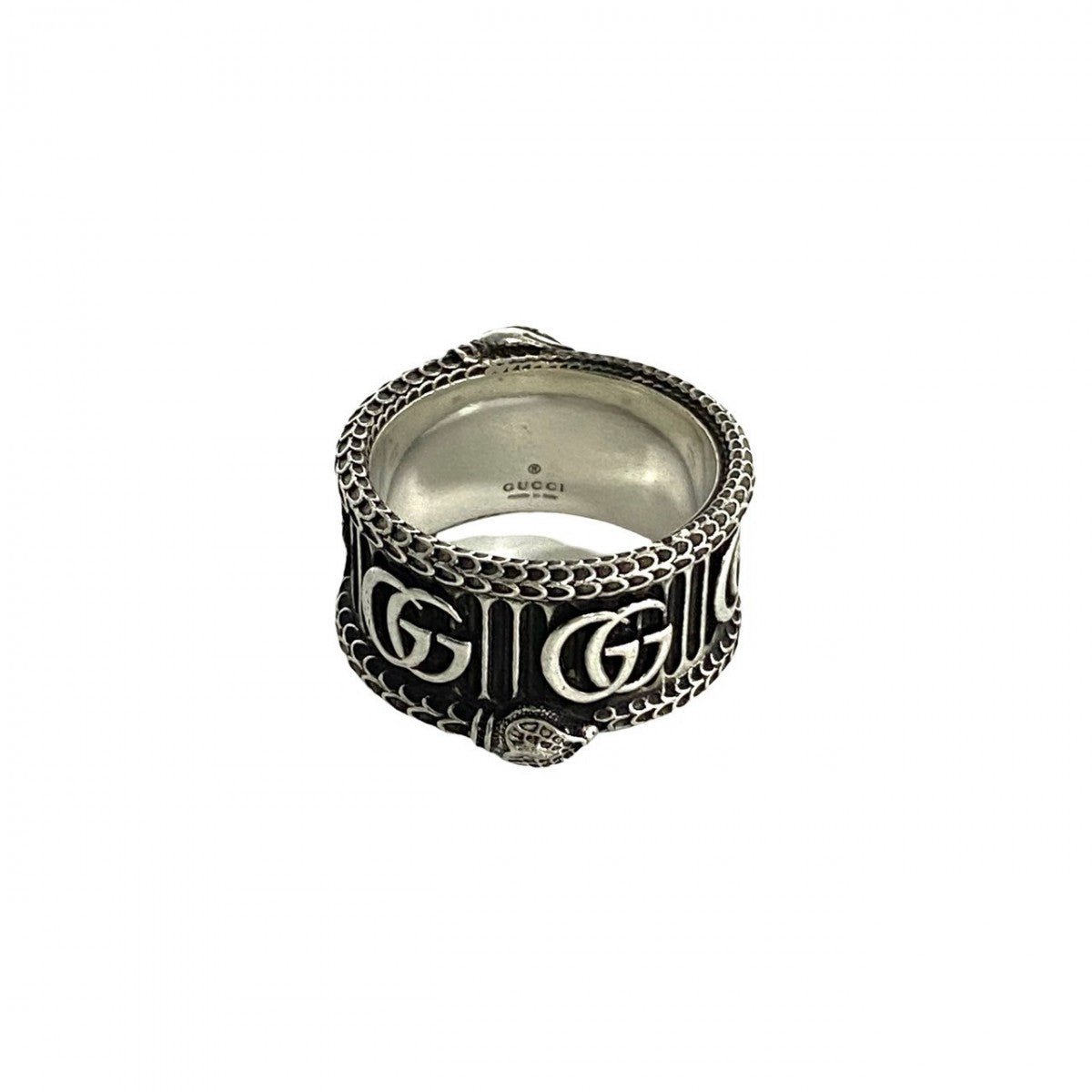 GUCCI Ring Silver925 Silver Snake & Double G Ring 24 | AlmaBagz