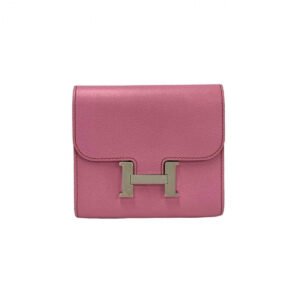 HERMES Bifold Wallet Epsom pink Constance Compact | AlmaBagz