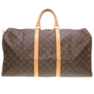 Louis Vuitton Brown Canvas Keepall 55 travel bag | AlmaBagz