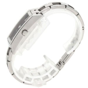 GUCCI Watches Quartz 110 Stainless Steel Silver Square Face 3P Diamond black dial | AlmaBagz