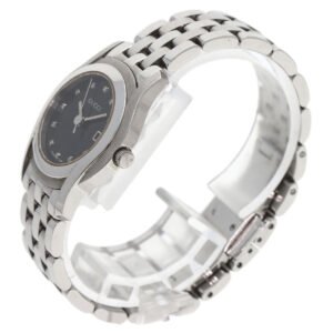 GUCCI Watches Quartz 5500L Stainless Steel Silver 11P Diamond black dial | AlmaBagz