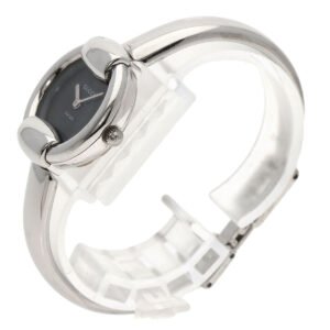 GUCCI Watches Quartz 1400L Stainless Steel Silver Round face black dial | AlmaBagz