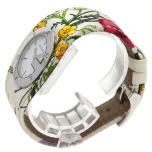 GUCCI Watches Quartz YA104 Stainless Steel Silver Bandeau Flora Silver dial | AlmaBagz