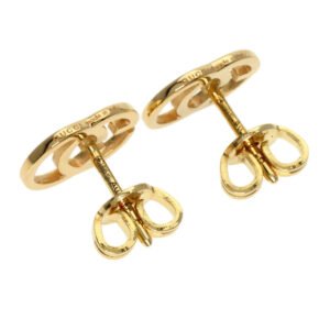 GUCCI Pierce 18K Yellow Gold gold GG running studs | AlmaBagz