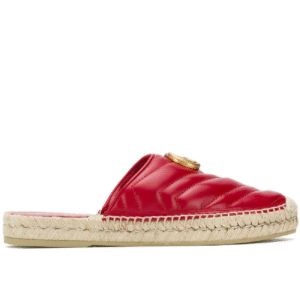 Gucci Leather Espadrille Sandal in Hibiscus Red | AlmaBagz