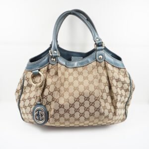 Gucci Skuldertaske Blå Læder | AlmaBagz