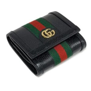 Gucci GG Ophidia Wallet in Black with Web | AlmaBagz
