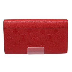 Louis Vuitton Red Leather Portefeuille Sarah wallet accessories | AlmaBagz