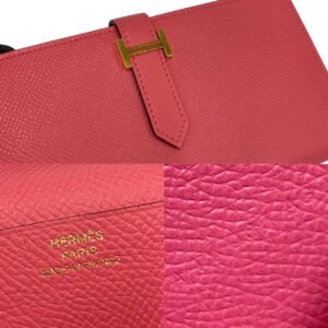 HERMES Long Wallet Purse Epsom pink Beansufla | AlmaBagz